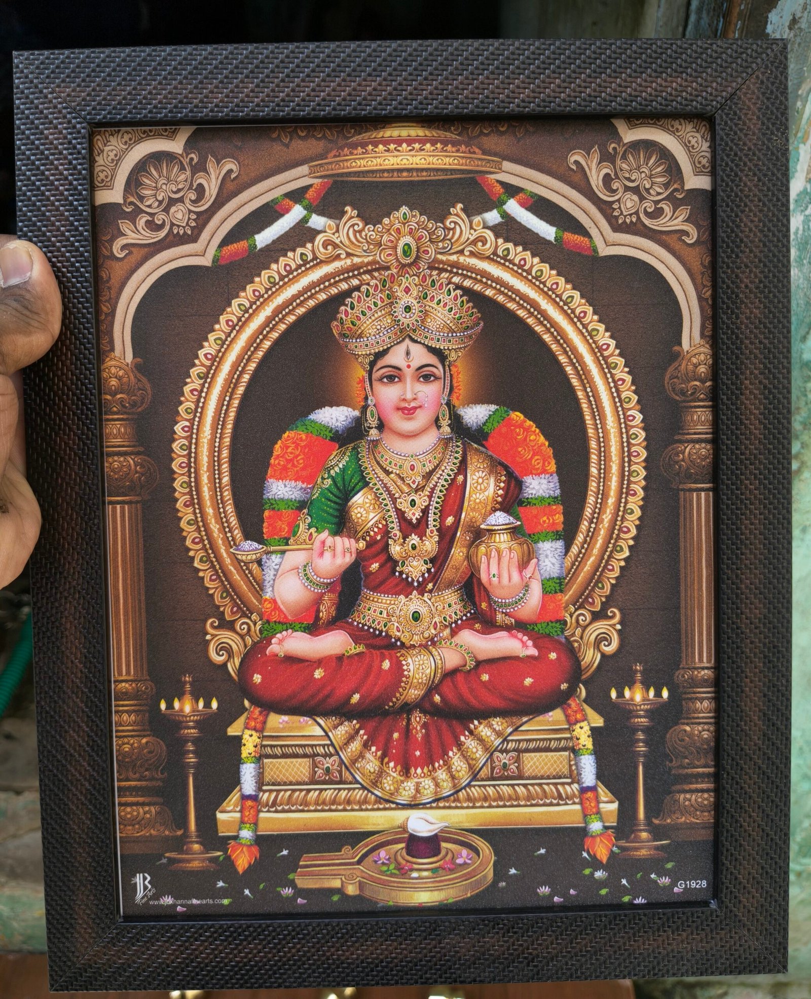 Annapoorani Amman Photo Frame – 13 x 10 Inch | Kitchen Vastu for Food, Prosperity & Positive Energy