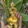 Brass Om Vilakku 4.5 Inch  | Pure Brass Pooja Lamp for Murugan Pooja & Positive Energy