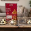 Glass Vilakku 4 Inch | Bright Look Pooja Lamp | Suitable for Vilakku Maadam