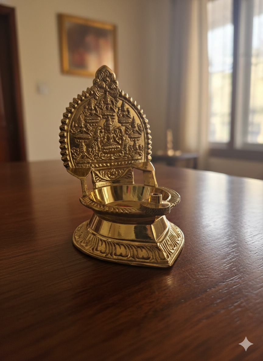 Brass Thiri Holder Small Size | No Oil Leakage Diya Wick Holder |Single piece ₹49Only - Image 2