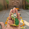 Divine Metal Vel Mayil with Om Peacock Design – Gold Finish Murugan Vel (3 Inch, 72g) for Pooja, Car Dashboard & Return Gifts