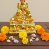 Kubera Laxmi Idol 8 Inch | Gold Finish | Marble Dust Material | Premium Quality Pooja Idol