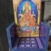 Kubera Lakshmi Wooden Vilakku Maadam 6 Inch – Wall Hanging Pooja Lamp Stand for Wealth & Prosperity