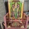 Vasthu Grahalakshmi Wooden Vilakku Maadam 6 Inch – Wall Hanging Pooja Lamp Stand for Home Entrance