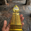 Thiruchendur Murugan Temple Gopuram with Vel 6 Inch – Gold Colour Pooja Idol for Home & Car