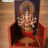 Kanthishti Vinayakar Vilakku Madam – 6 Inch Wooden Pooja Shelf | Decorative Ganesh Lamp Stand