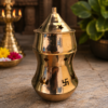 Patcha Karpoora Vilakku 6 Inch Brass with Free Patcha Karpooram Box | Premium Brass Camphor Lamp