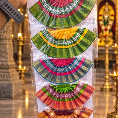 Amman Dress No.3 – Pack of 10 Pieces | Colourful Idol Dress for 5–6 Inch Amman Idols | Premium Quality