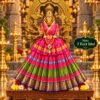 Amman Dress No.9 – Pack of 5 Pieces | Large Idol Dress for 28–38 Inch / 3 Feet Amman Idols | Premium Quality