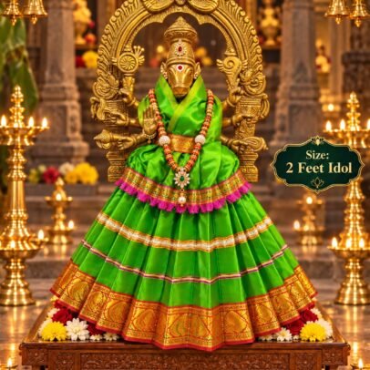 Amman Dress No.8 – Pack of 5 Pieces | Premium Idol Dress for 16–24 Inch ,2 FEET Amman Idols | Assorted Colours