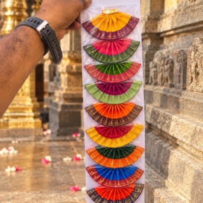 Amman Dress No.1 – Pack of 10 Pieces | Colourful Idol Dress for 2–3 Inch Amman Idols | Premium Quality